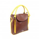 Beau Design stylish Brown Imported PU Leather Handbag With Double Handle For Women's/Ladies/Girls